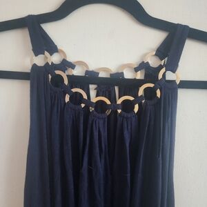 Navy swim cover up
